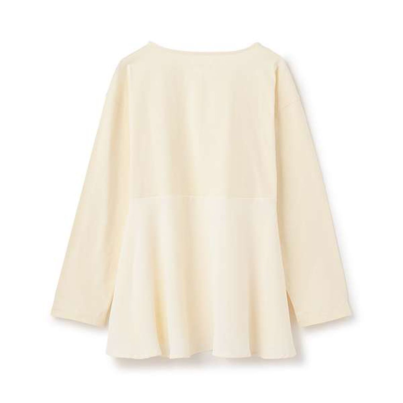 Link Peplum Long Sleeve T-Shirt,Cream, large image number 1