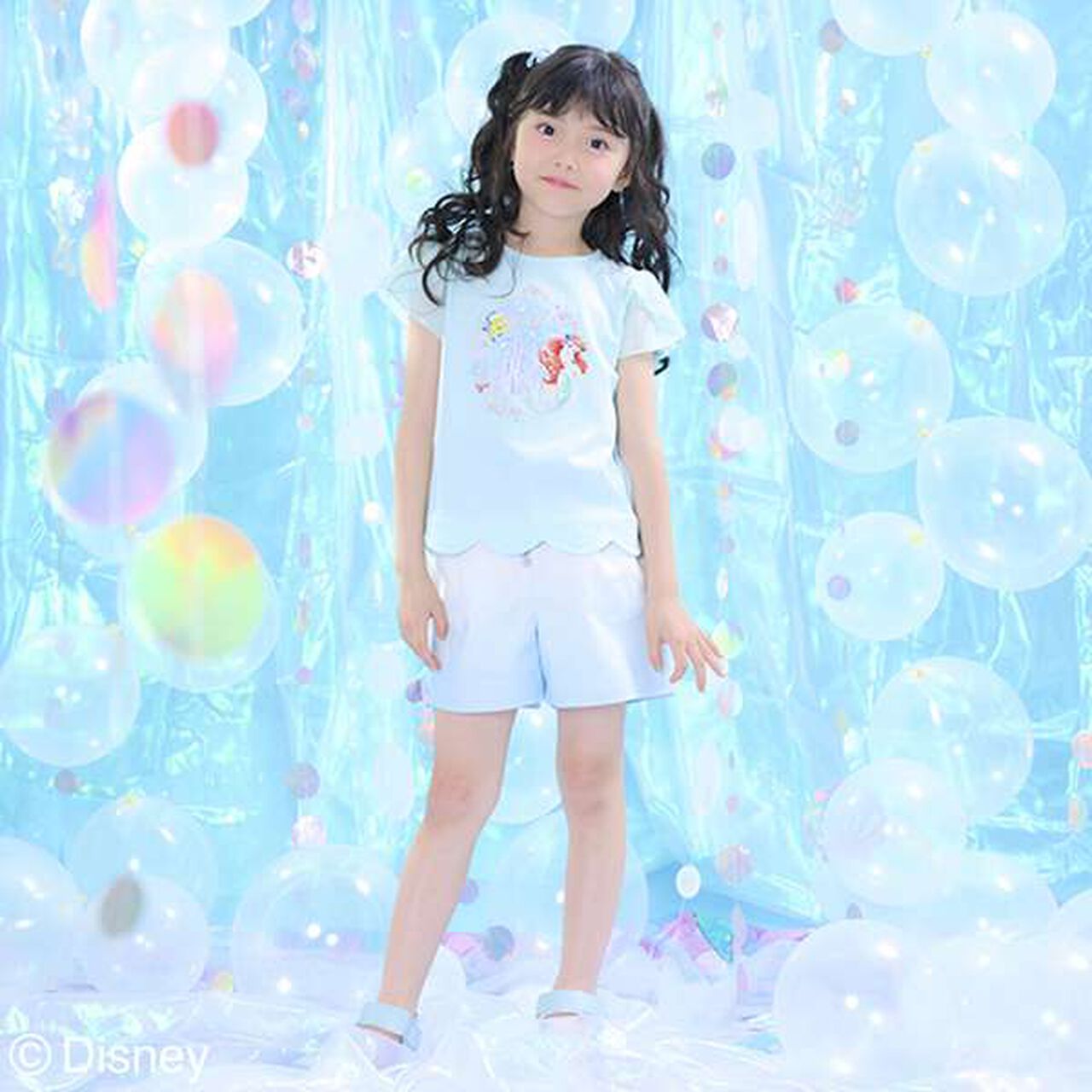 [Disney Ariel] Scalloped Hem T-Shirt,Mint, large image number 14