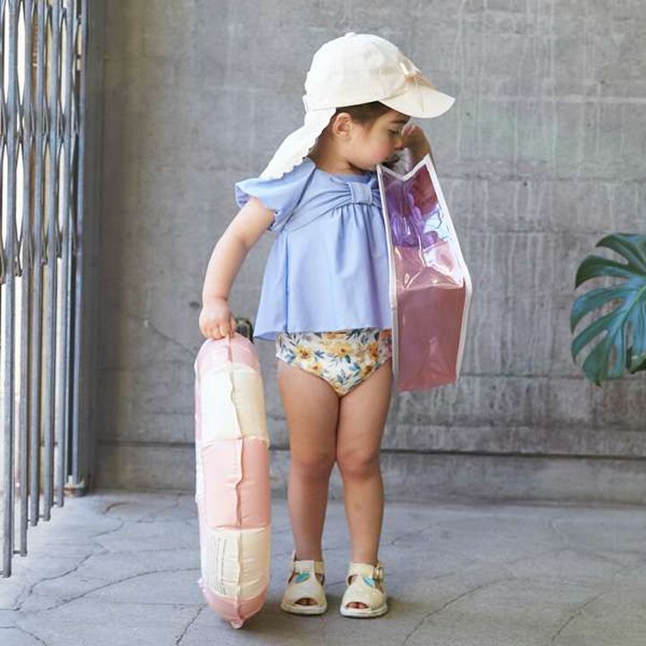 Puff Sleeve Tankini,Light pink, medium image number 14