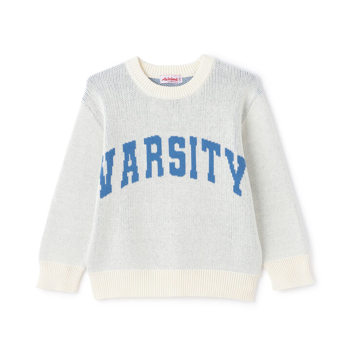 [Machine Washable] Logo Knitwear,Off white, medium image number 8