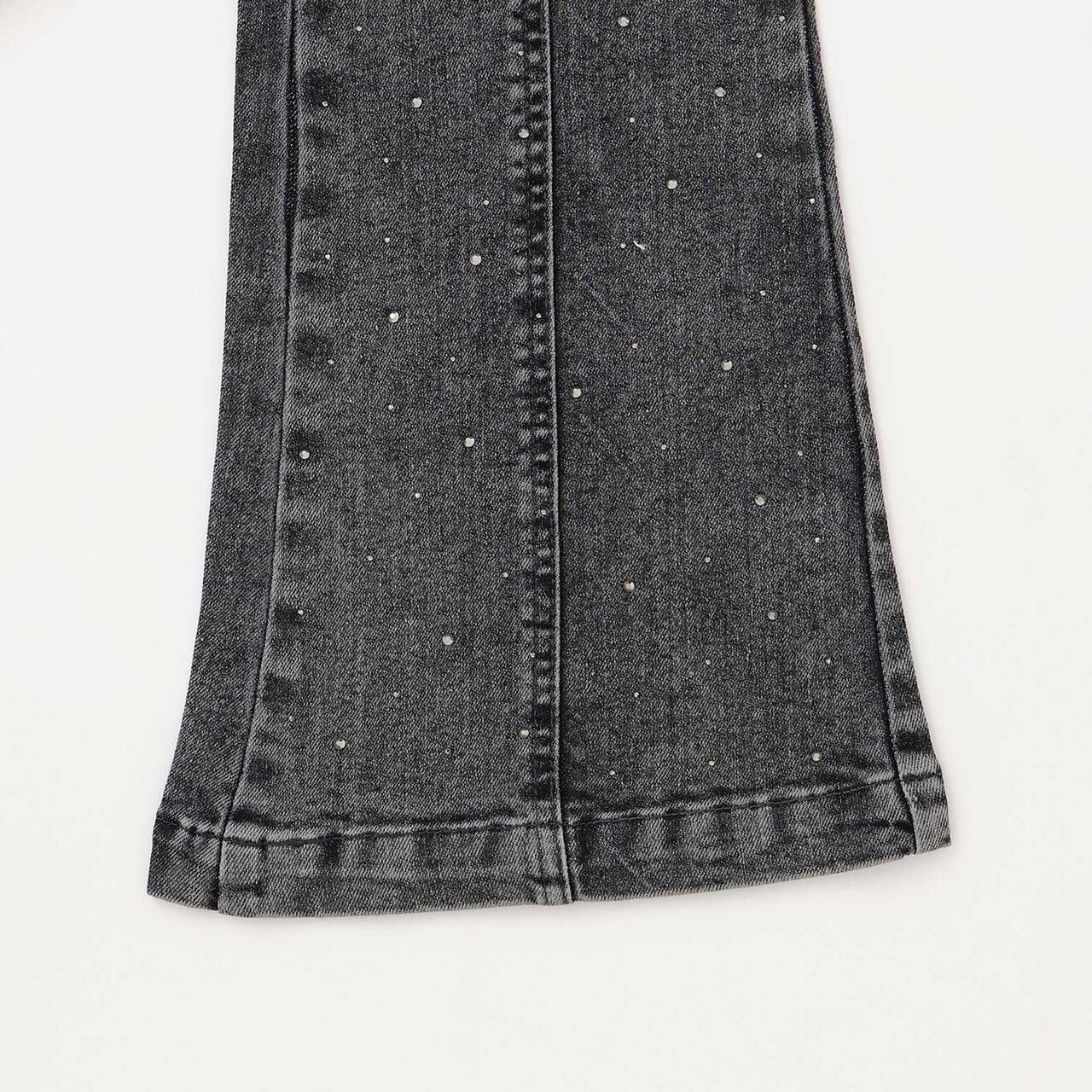 [Stretch] Sparkling Flare Denim Pants,Blue, large image number 15