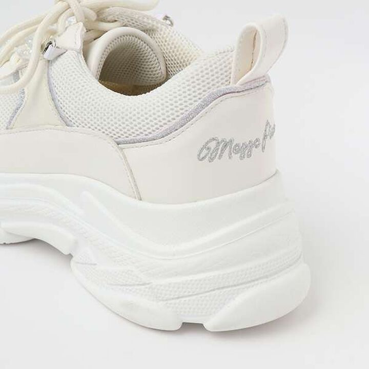 Dad Sneakers with Pearl Charm,White, medium image number 9