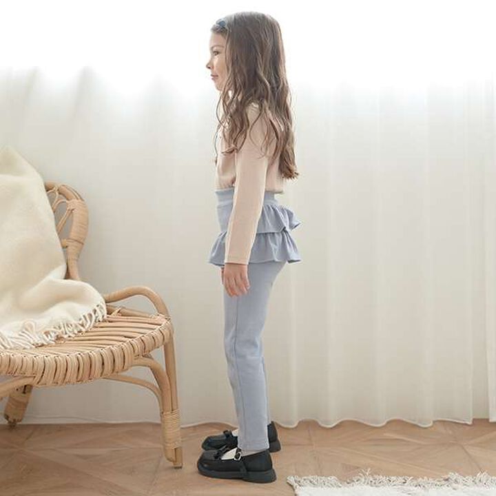 Tomo Pants with Frills Slim Pants,Blue gray, medium image number 3