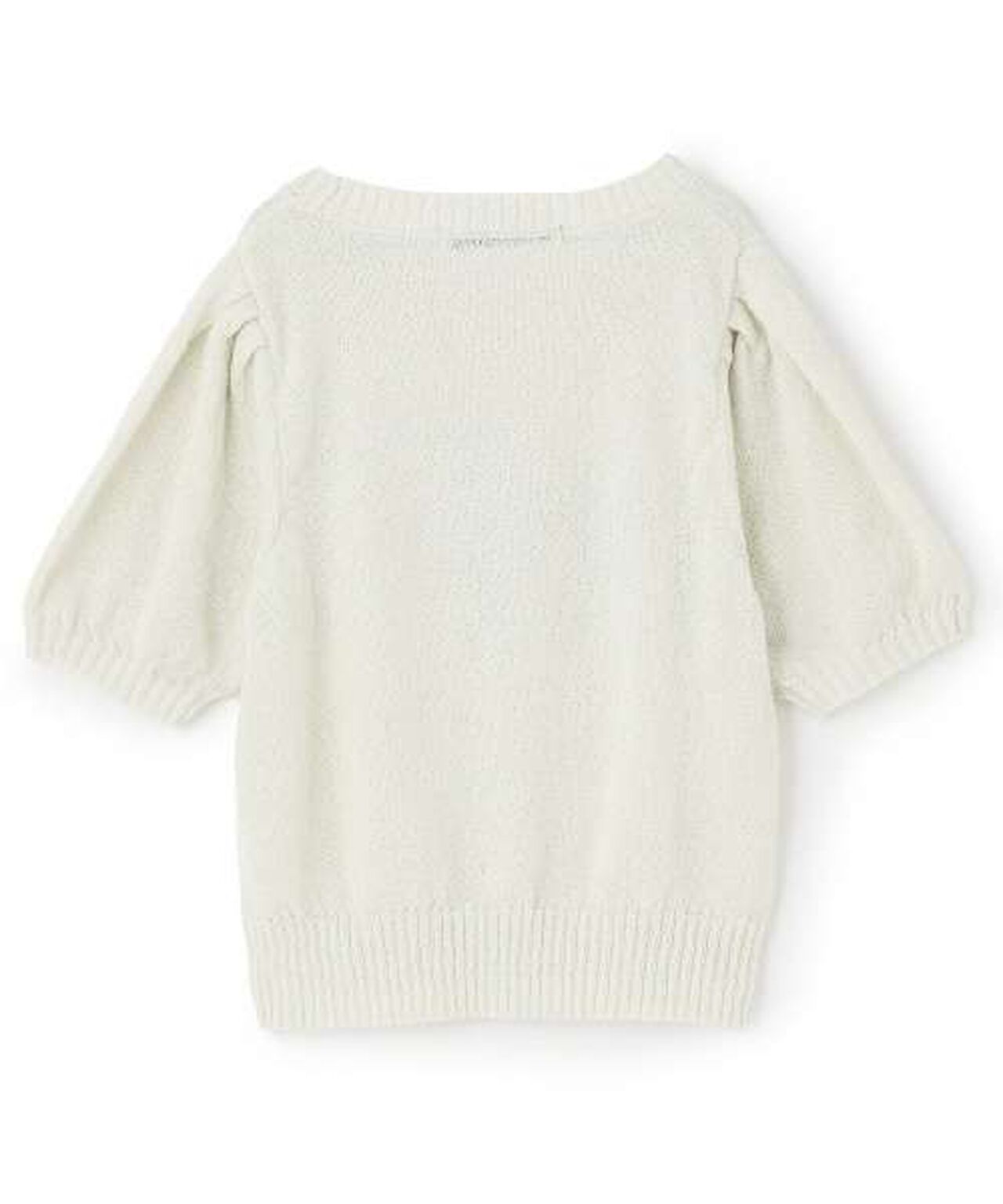 Jewel Logo Short-Sleeve Knitwear,Ivory, large image number 9