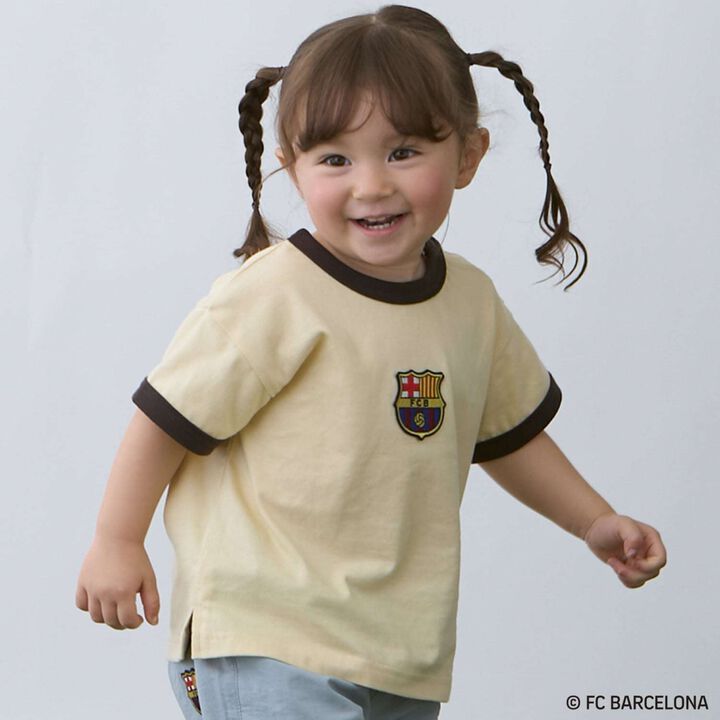 [FC BARCELONA] 接觸涼感布章T恤,深棕色, medium image number 3