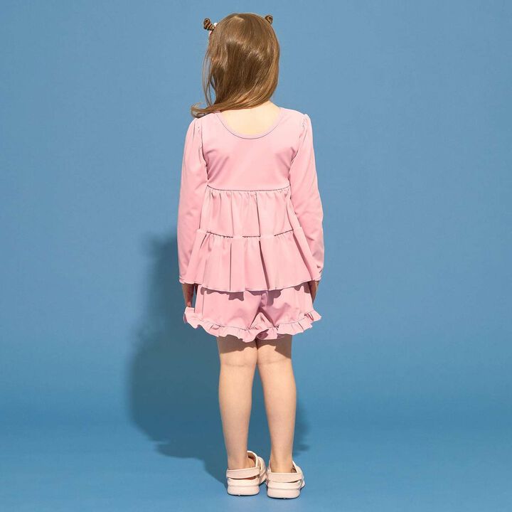[SWIM] [UV Protection] Tiered Rash Guard & Frilled Pants Set,Pink, medium image number 17