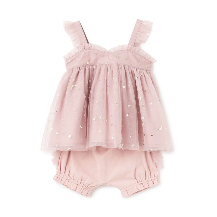 Star Tulle One-Piece Dress Suit,Pearl white, medium image number 13