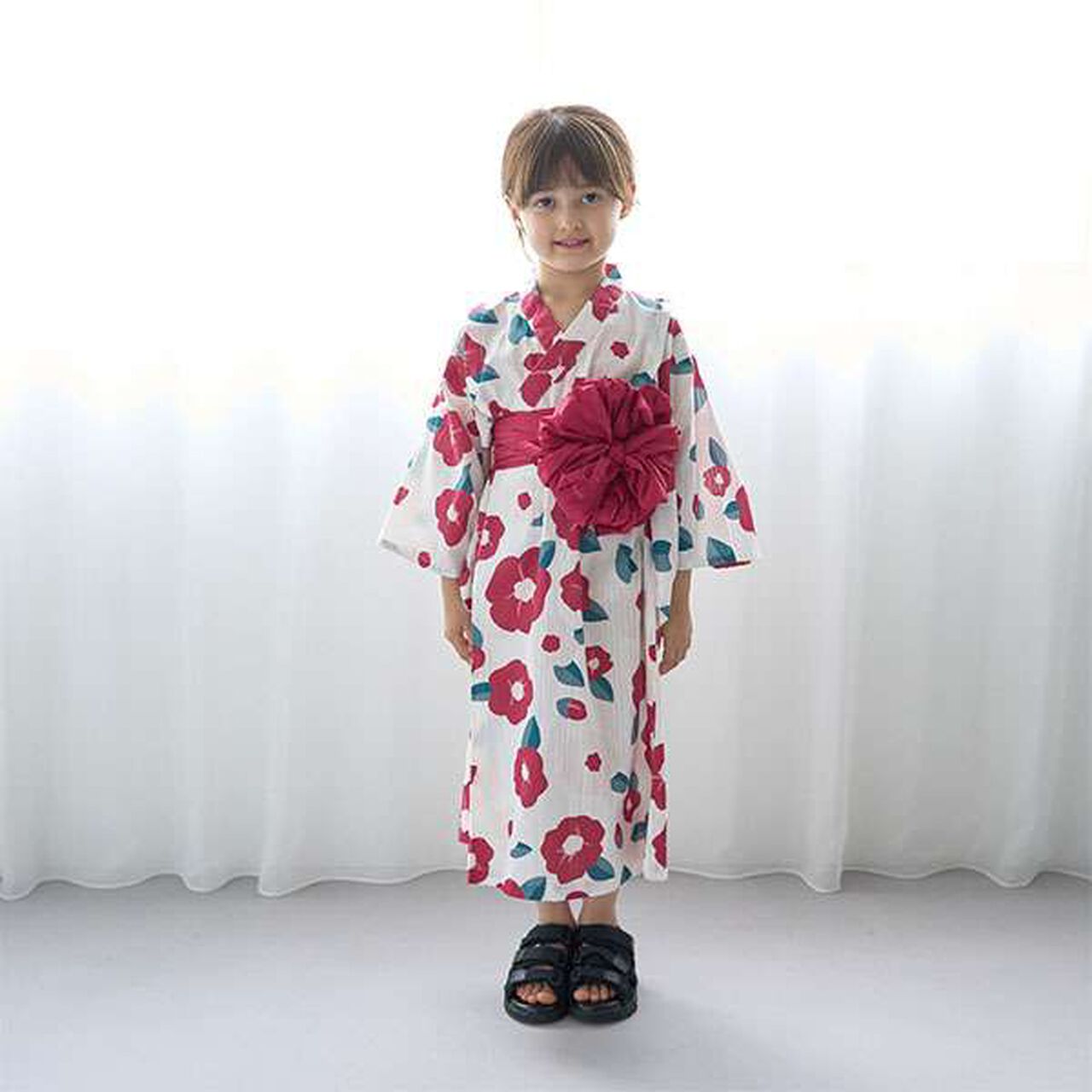 Easy-to-Wear One-Piece Yukata,Cream, large image number 16