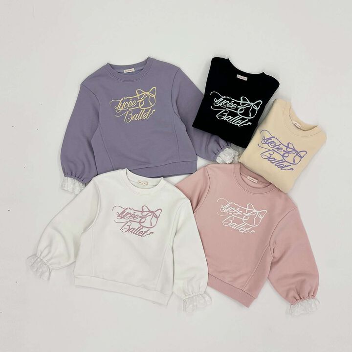 [Lycee Mine Ballet Series] Cuff Lace Sweatshirt,Cream, medium image number 13