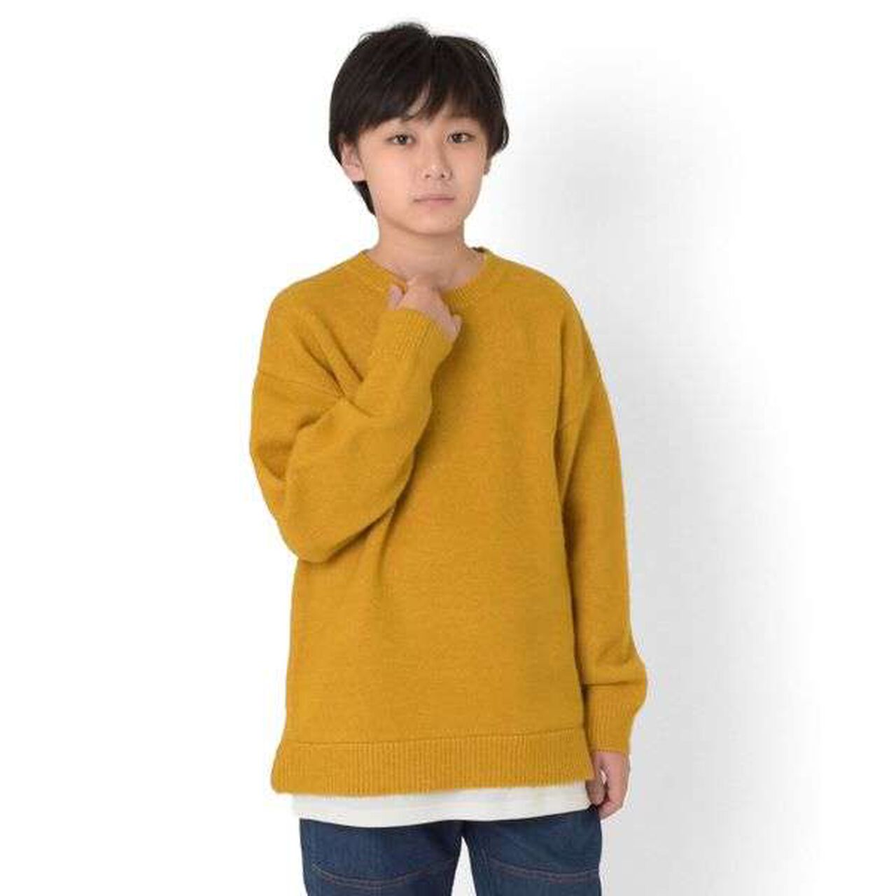 Layered Hem Airy Knitwear [Machine Washable],Light gray, large image number 19