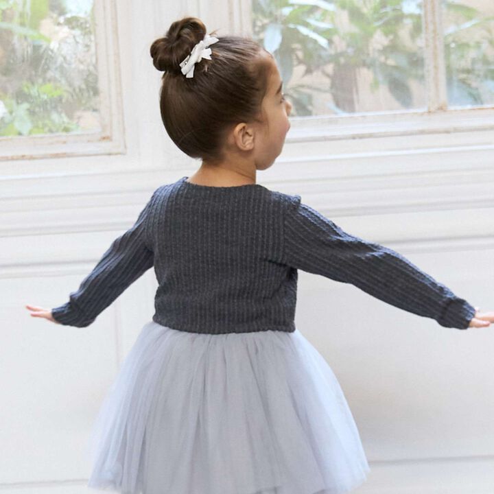 Ballet Jacquard Top,Charcoal gray, medium image number 7