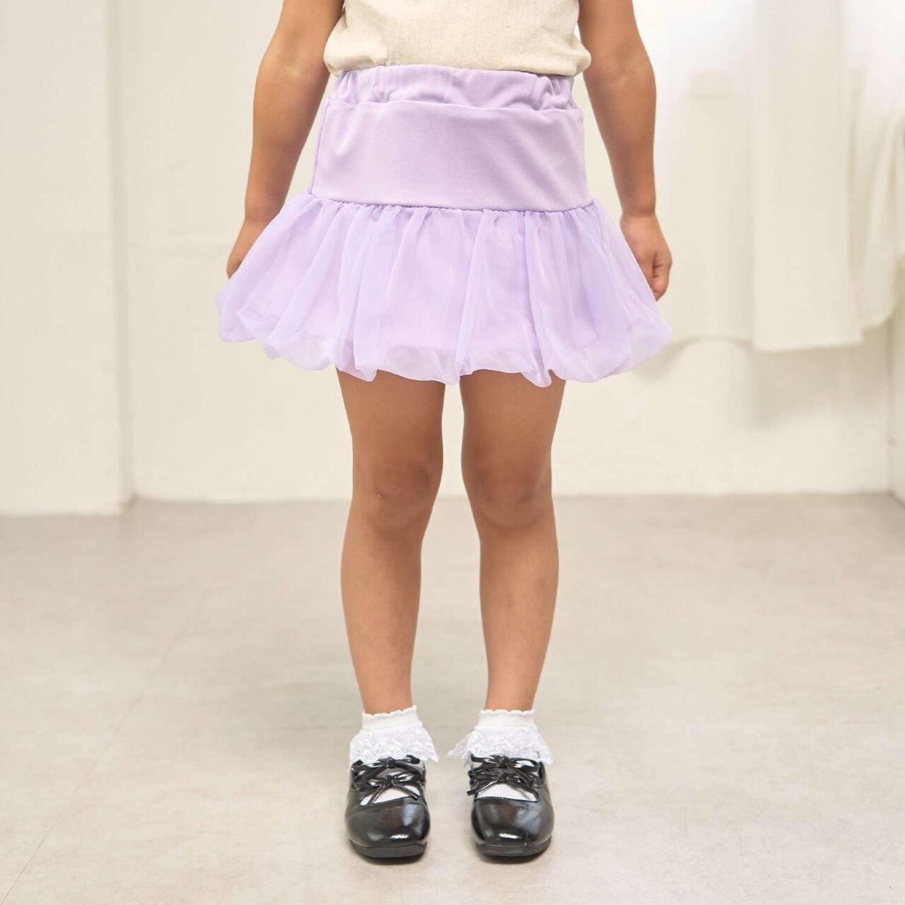 Organza Balloon Skirt (Inner Shorts Included),Lavender, large image number 0