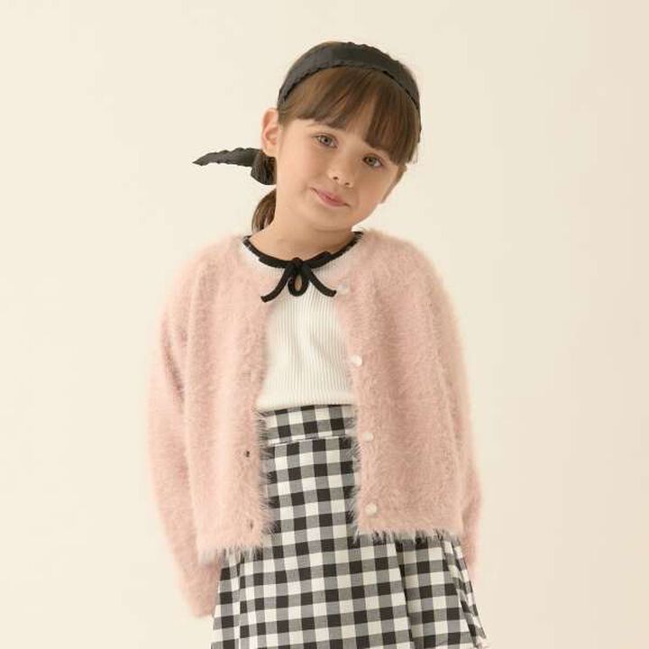 Shaggy Knit Cardigan,Red, medium image number 21