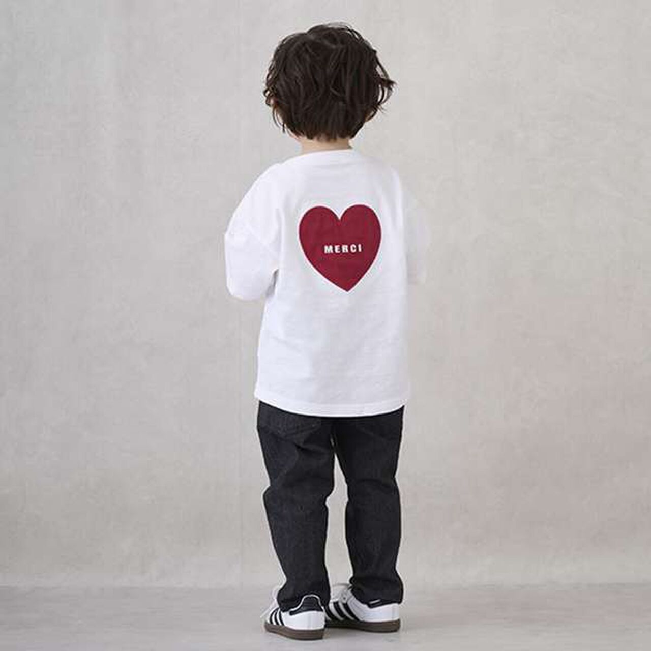 Anti-Stain Short Sleeve T-Shirt with Heart Design on Back,Light pink, large image number 17