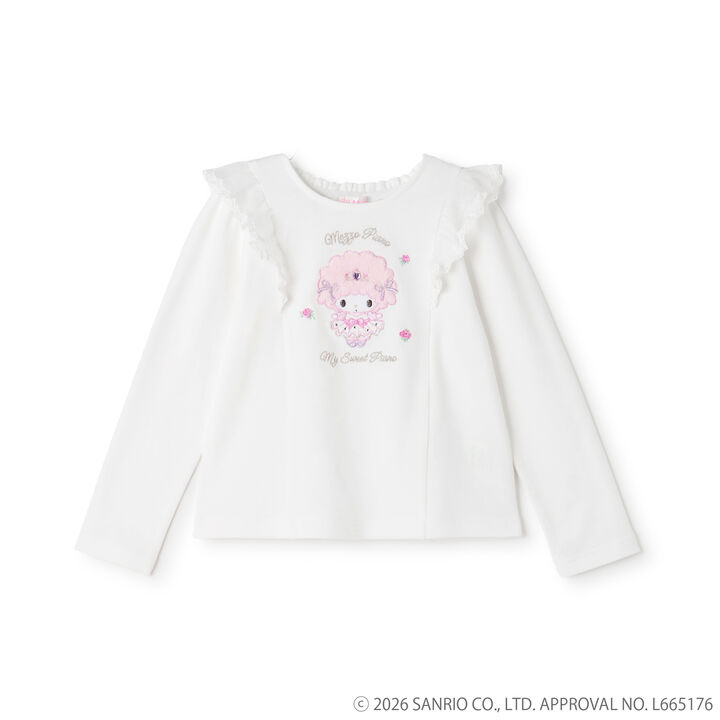 My Melody/My Sweet Piano Long-Sleeve T-Shirt,Off white, medium image number 2