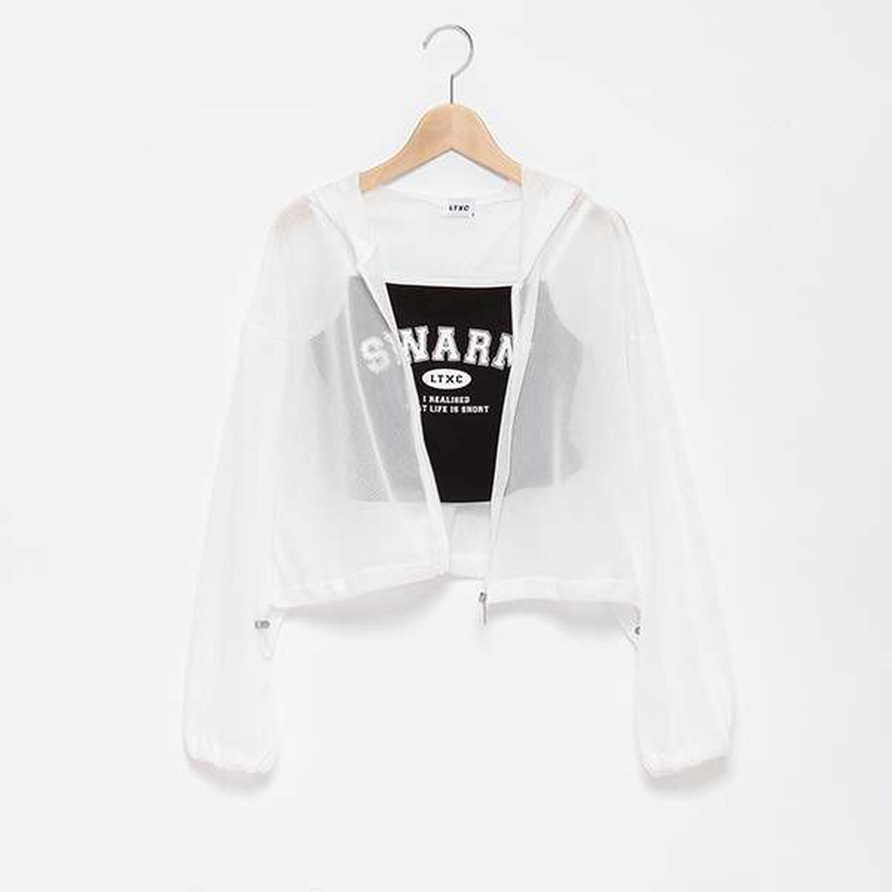 LTXC - Mesh Parka with Inner Layer,Off white, large image number 0