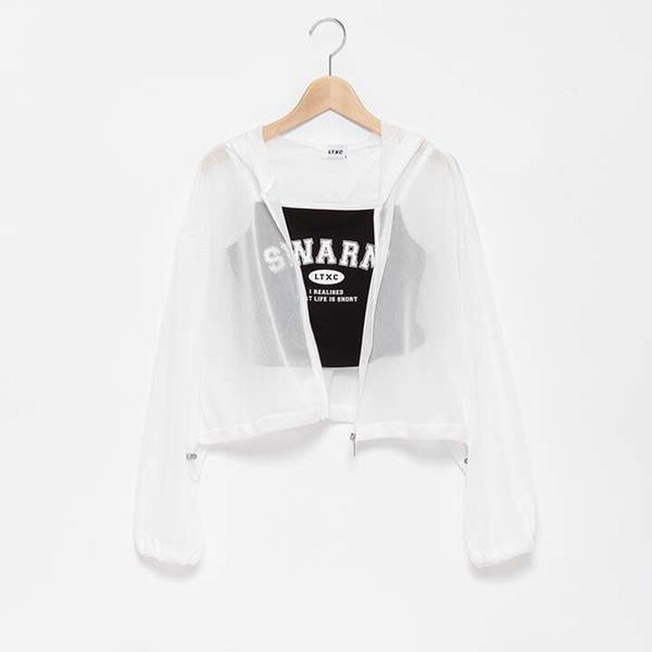 LTXC - Mesh Parka with Inner Layer,Off white, medium image number 0
