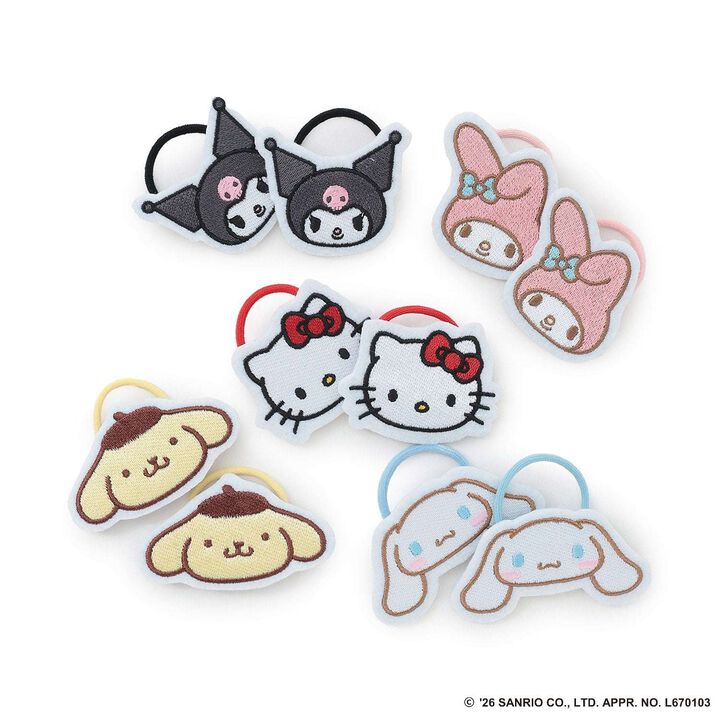 [萬聖節] [Sanrio 角色們] 混款布章髮圈2入組,黑色, medium image number 3