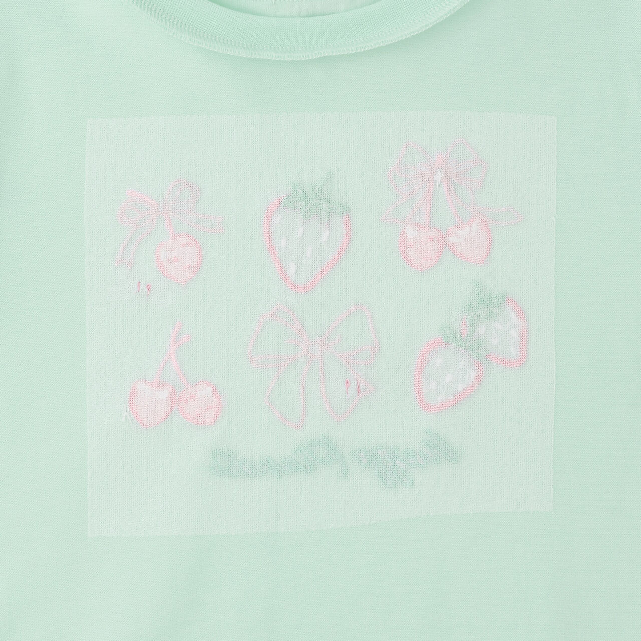 Strawberry Cherry Appliqu&eacute; Long-Sleeve T-Shirt,Light pink, large image number 7