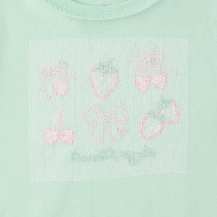 Strawberry Cherry Appliqu&eacute; Long-Sleeve T-Shirt,Light pink, medium image number 7
