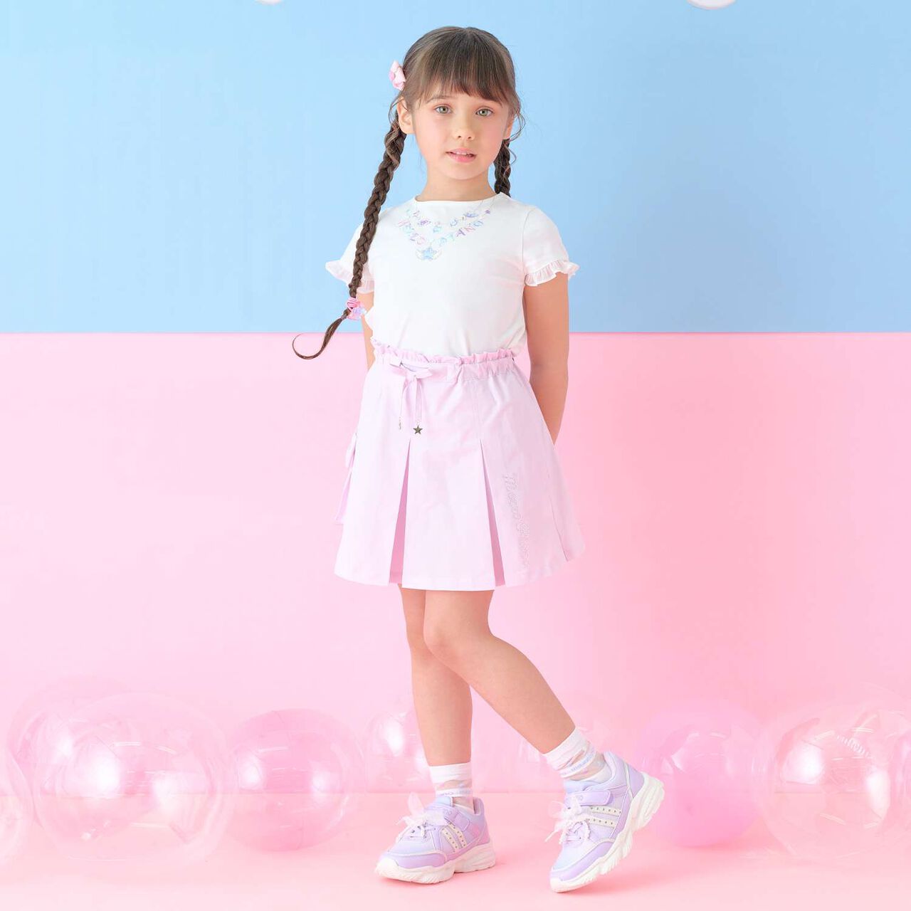 Necklace Embroidery Sleeve Frill Short Sleeve T-Shirt,Off white, large image number 10