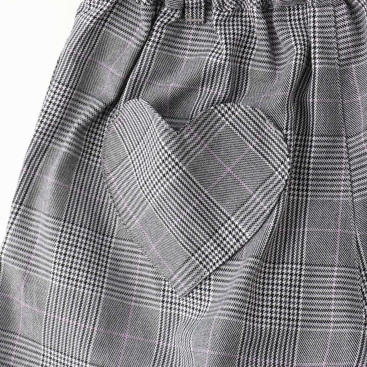 [Restock] Glen Check Shorts with Bear Charm,Black, medium image number 6