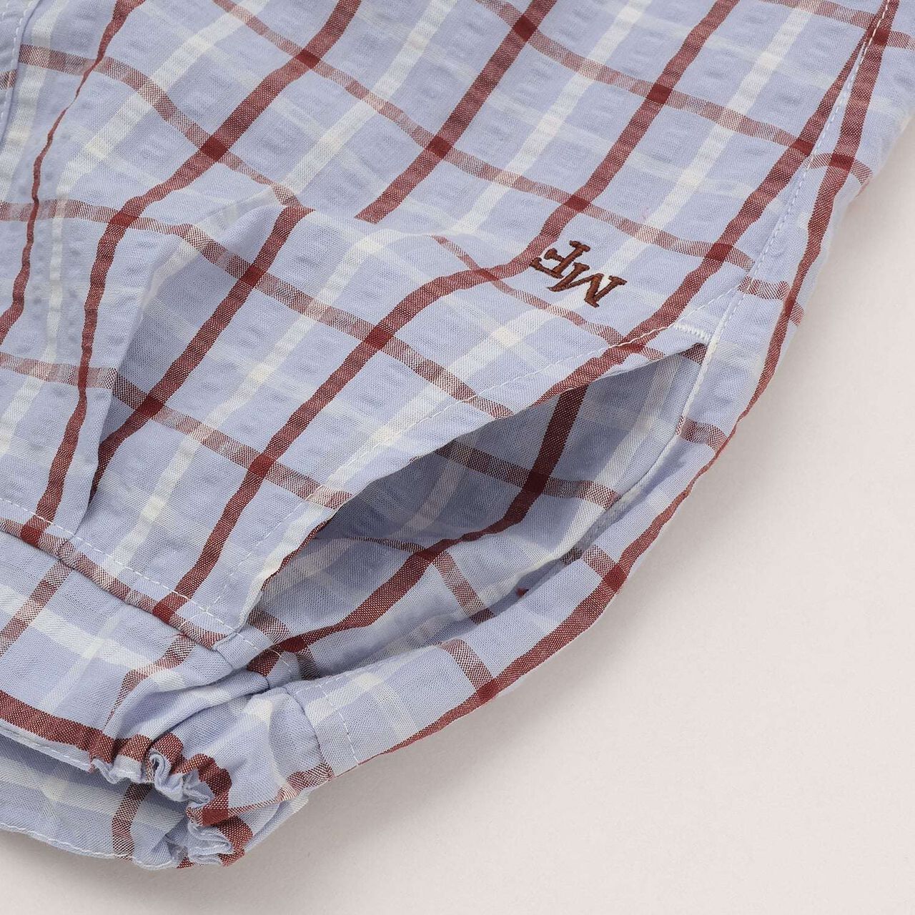 [Fujimoto Miki Collaboration] Boys Checkered Outfit Set,Pearl white, large image number 15