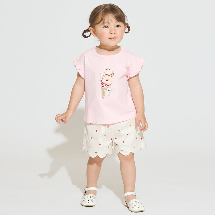 [31 Ice Cream] Cool Sensation Graphic Short Sleeve T-Shirt,Dark red, medium image number 3