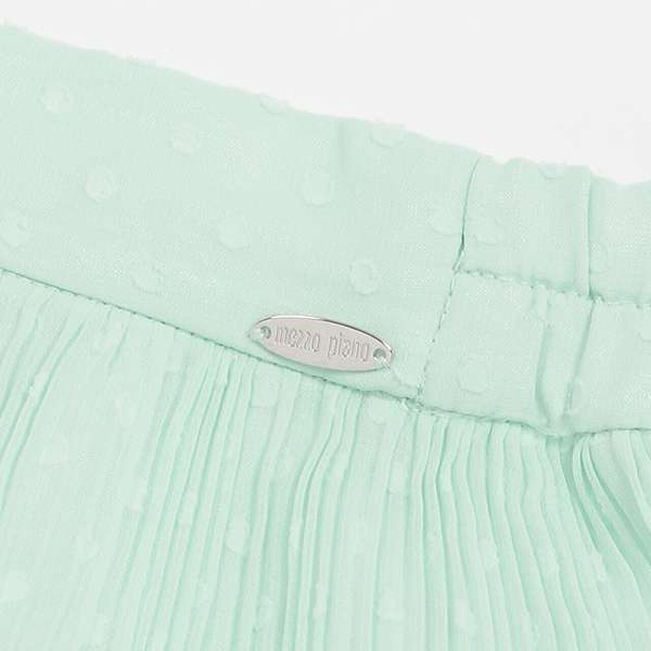 Accordion Pleated Skirt with Shell Pouch,Mint, large image number 15