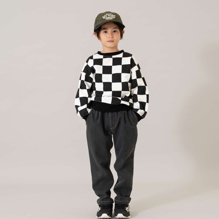 Denim Tapered Pants,Navy, medium image number 1