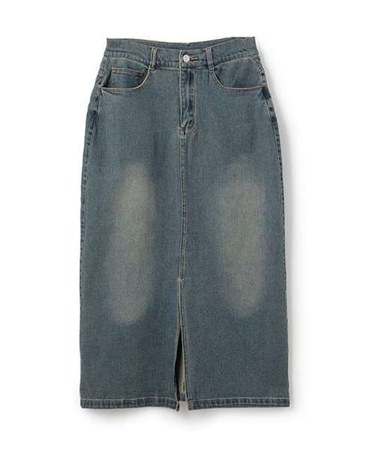 Denim Long Skirt,Gray, large image number 11