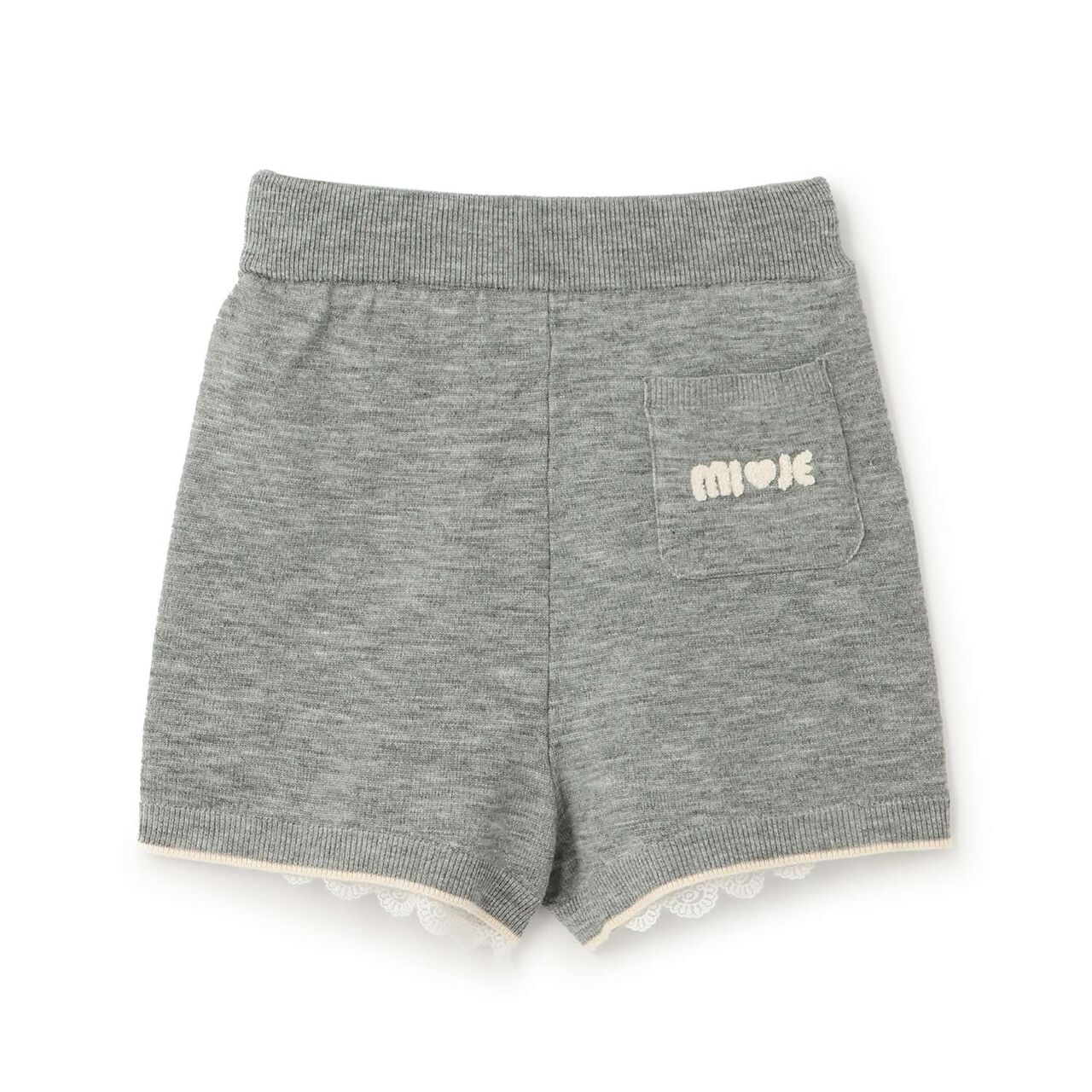 Lace Knit Shorts,Gray, large image number 1
