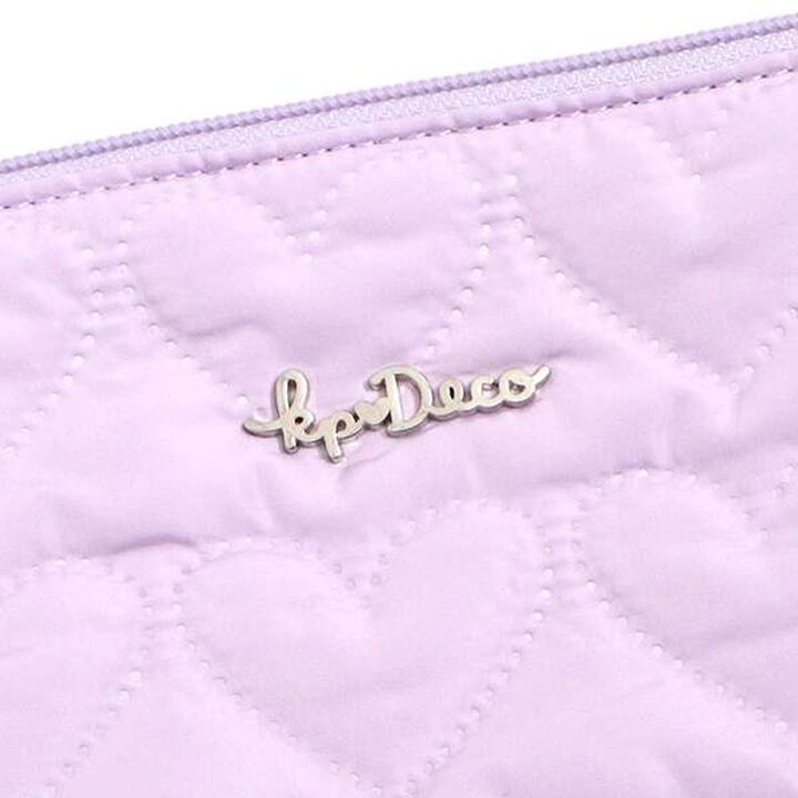 KPDECO Heart Quilt Shoulder Bag,Lavender, medium image number 5
