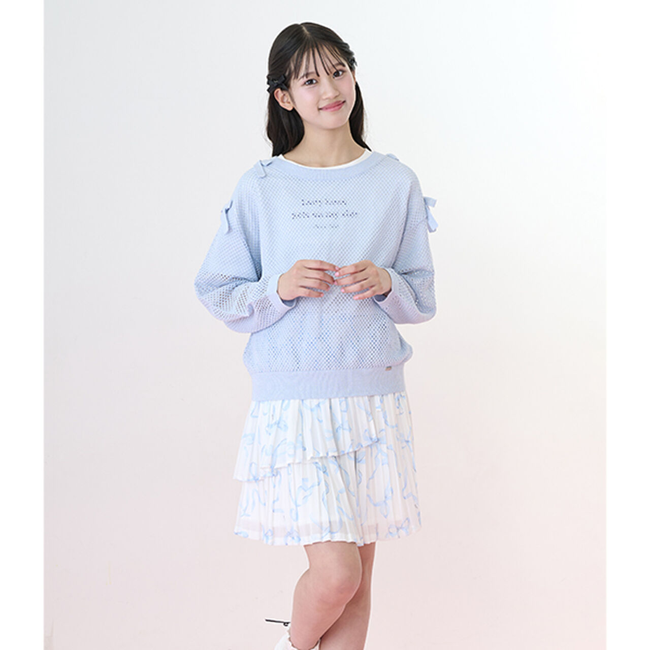 Random Pleated Skirt,Black, large image number 18