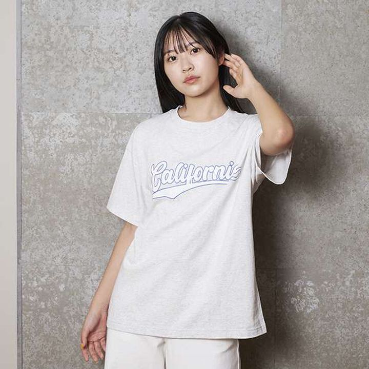 Loose Fit College T-Shirt,Smoke white, medium image number 0