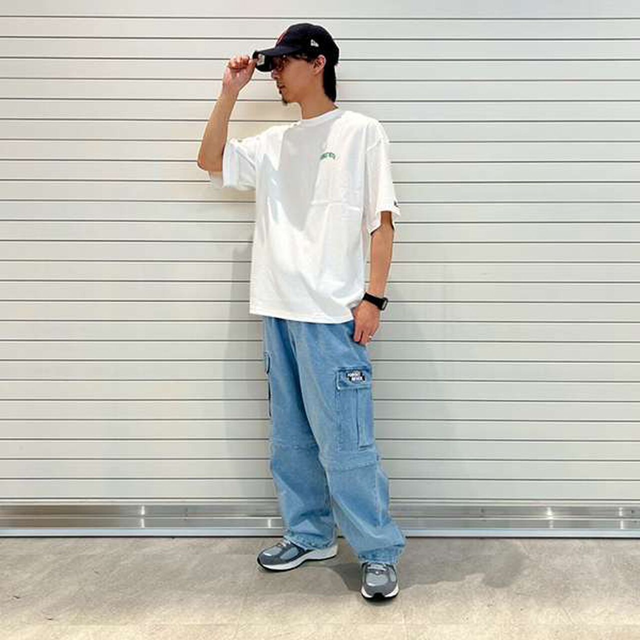 [FORGETNEVER] 2 WAY Denim Pants_GLSW,Deep blue, large image number 16