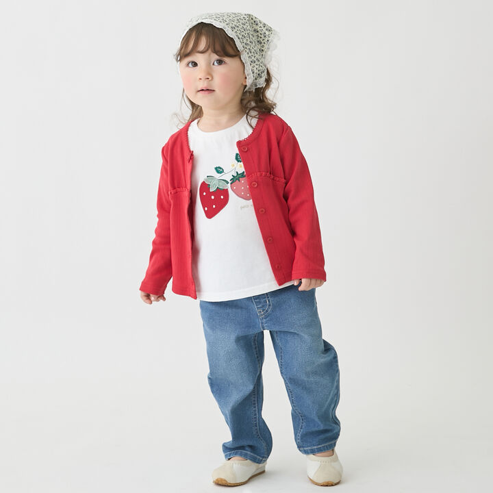 Link UV Needle-Punched Cut Cardigan,Multi color, medium image number 2