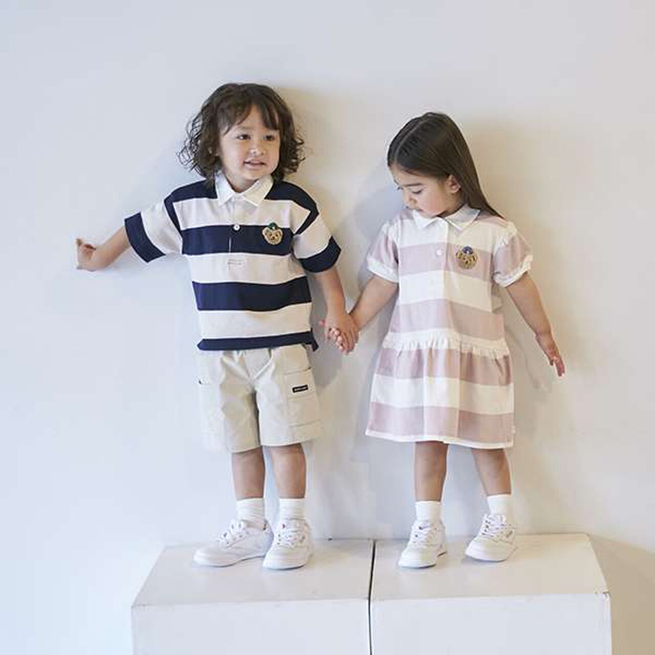 [Link] Wide Stripe Rugby Shirt (Kids),Moderate blue, large image number 5