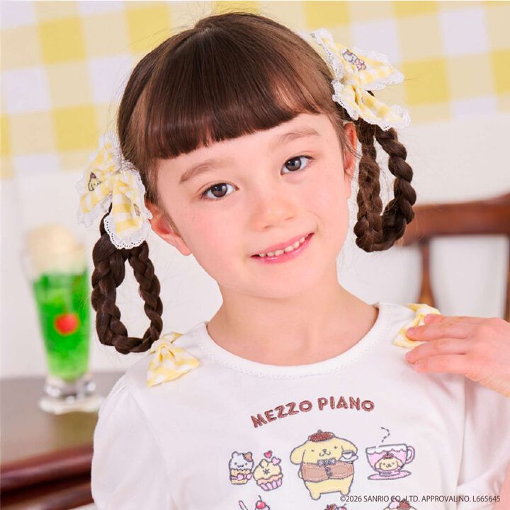 [Pompompurin] Ribbon Hair Ponytail Holder Set of 2,, medium