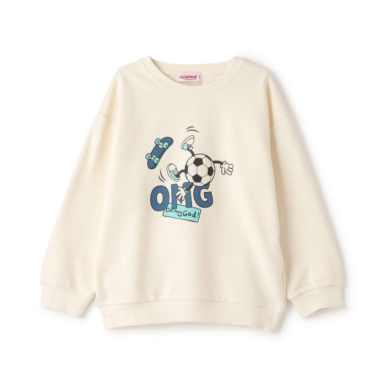 OMG Print Pullover,Blue green, large image number 12