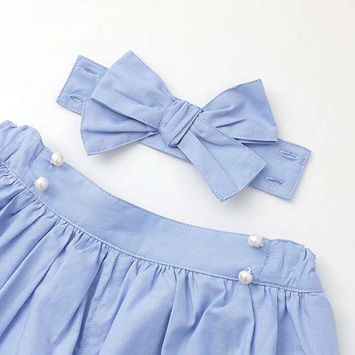 [Restock] Shell Scallop Embroidery Culotte Skirt,Lavender, medium image number 3