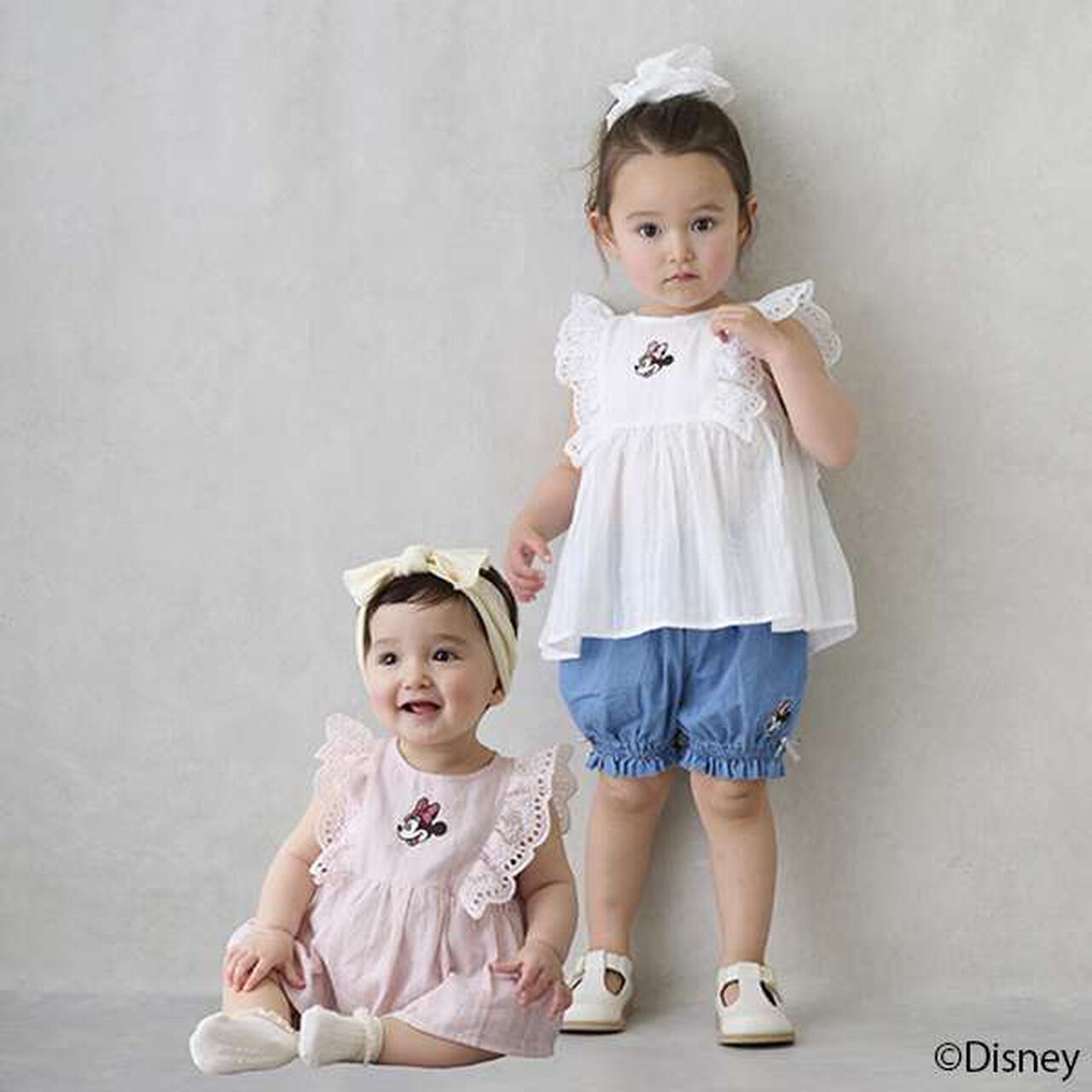 [Disney] Shoulder Frill Tunic Outfit Set,Light pink, large image number 6