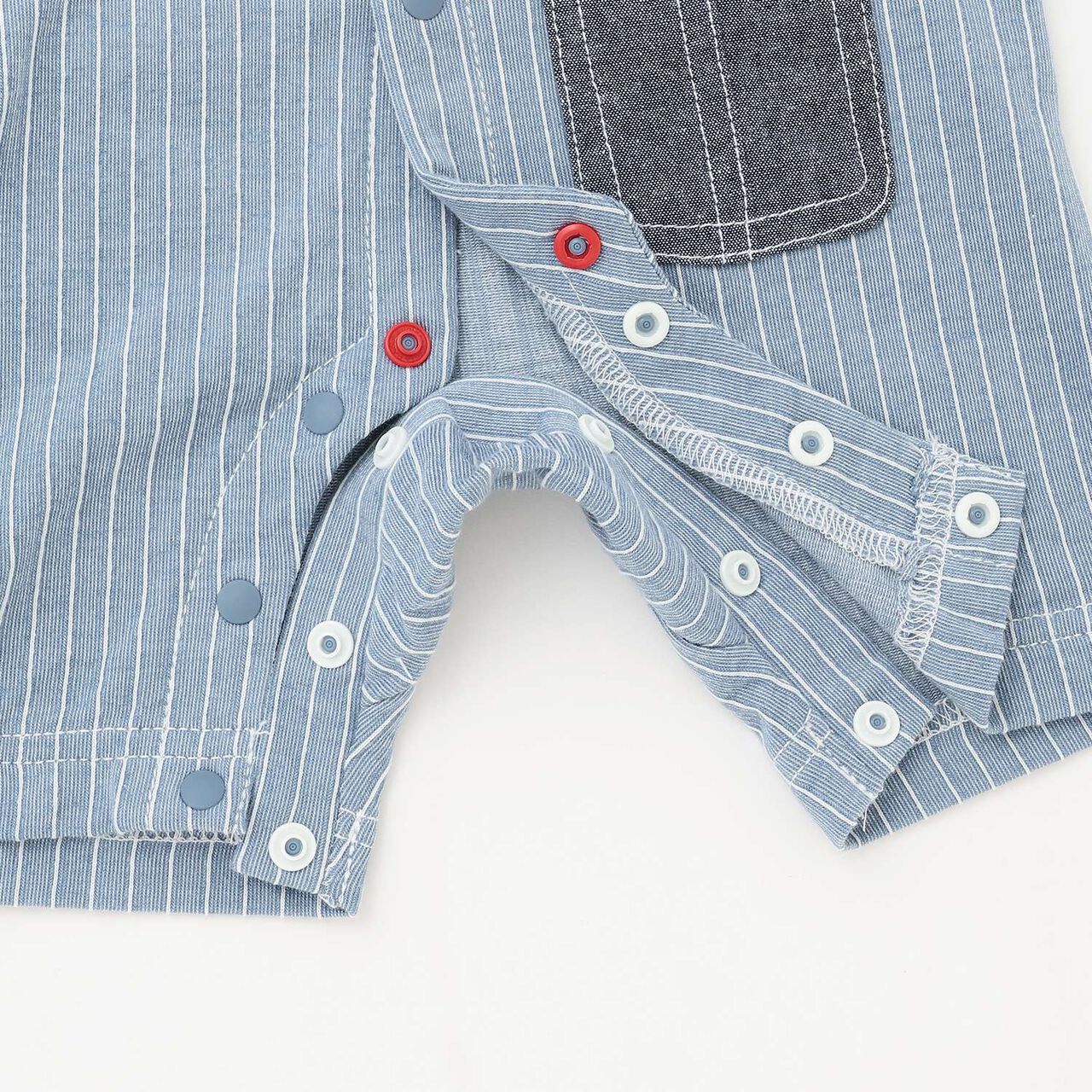 Dinosaur Short-Sleeve Overall Romper,Top gray, large image number 6