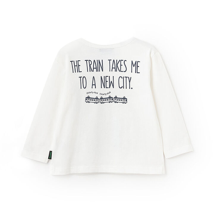 [Restock] Train Map Print Long-Sleeve T-Shirt,Off white, medium image number 1