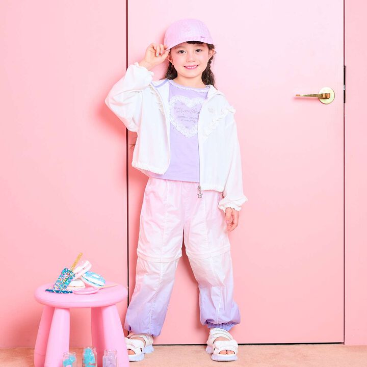 UV Protection Frill Bomber Jacket,Pearl white, medium image number 14