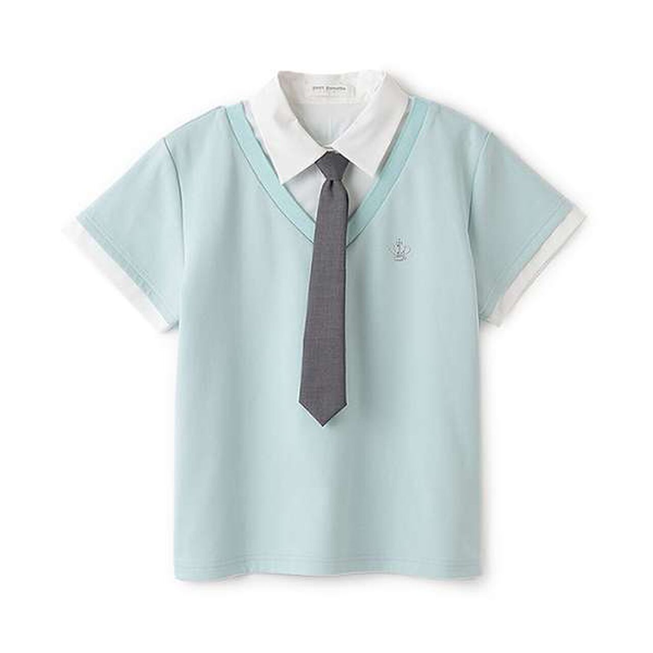 Layered Top with Tie,White, large image number 13