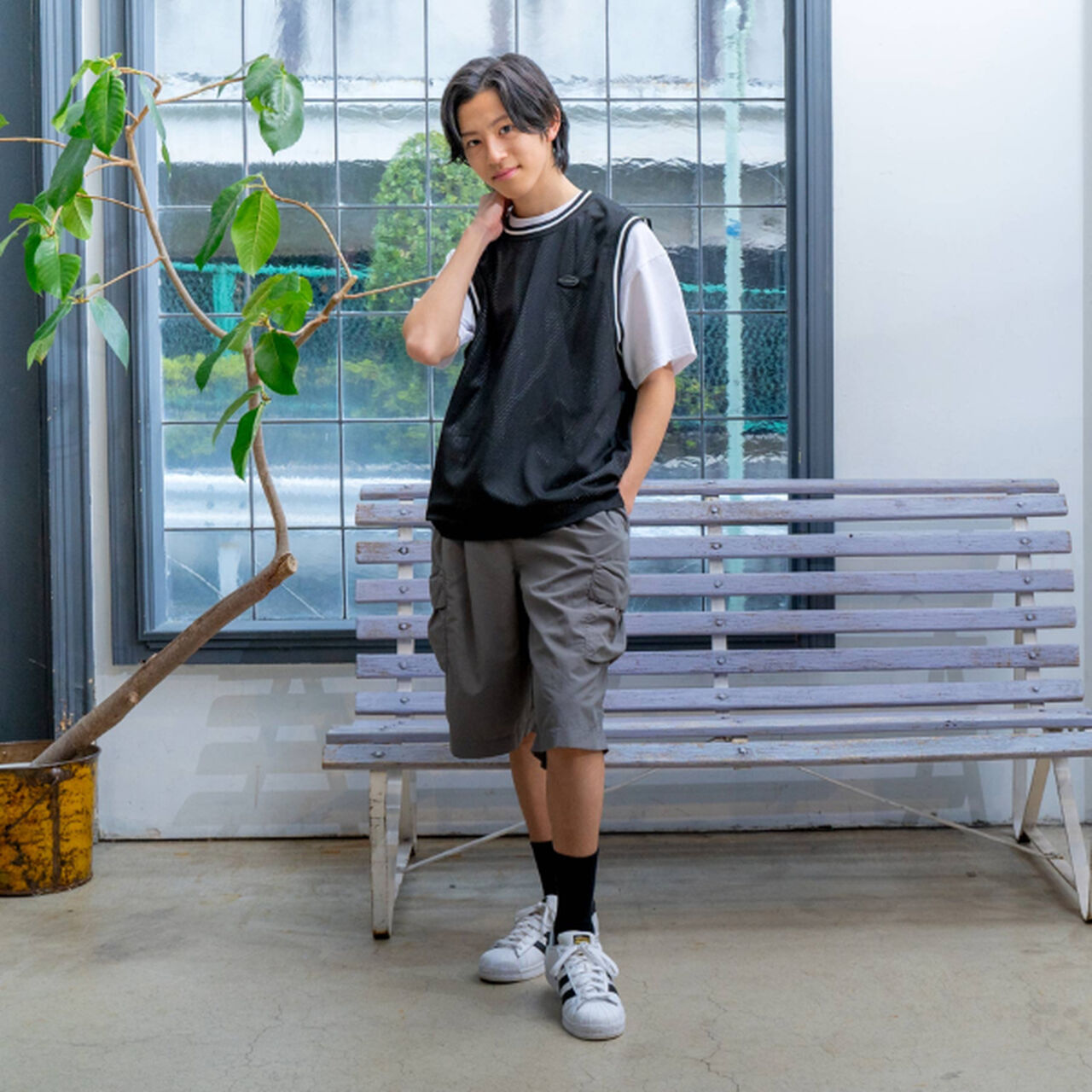 [Set Items] [Cool Touch] [Quick-Dry] [UV Protection] Mesh Tank Top T-Shirt,Black, large image number 1