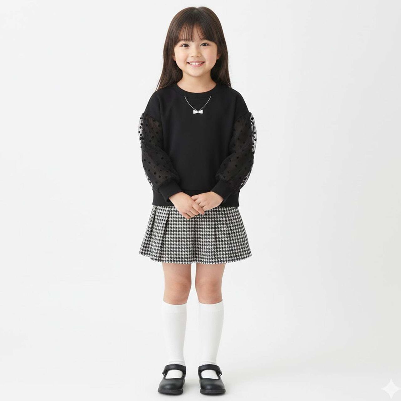 Tulle Sleeve Sweatshirt,Lavender, large image number 10