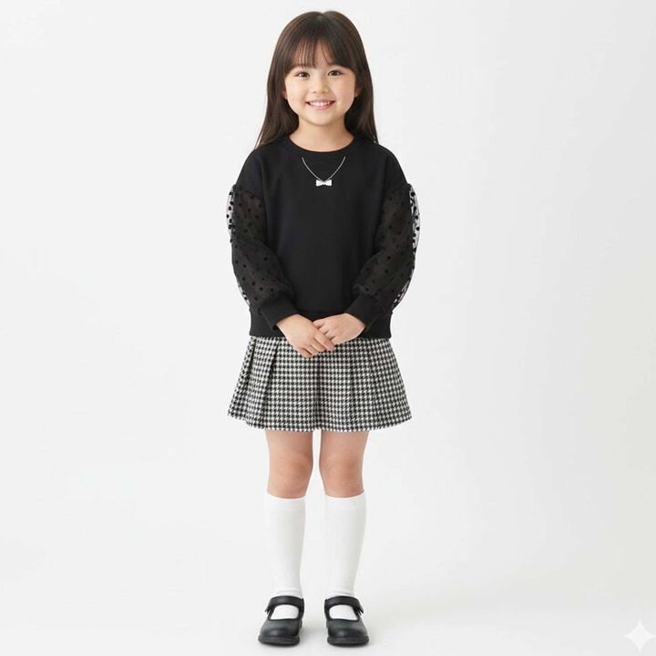 Tulle Sleeve Sweatshirt,Lavender, medium image number 10