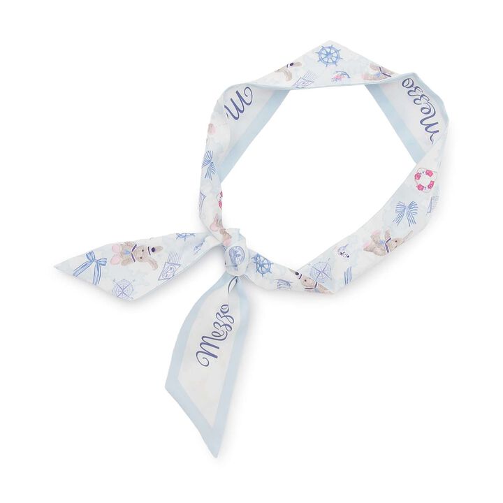 Rabbit & Cat Nautical Pattern Scarf Ribbon,, medium